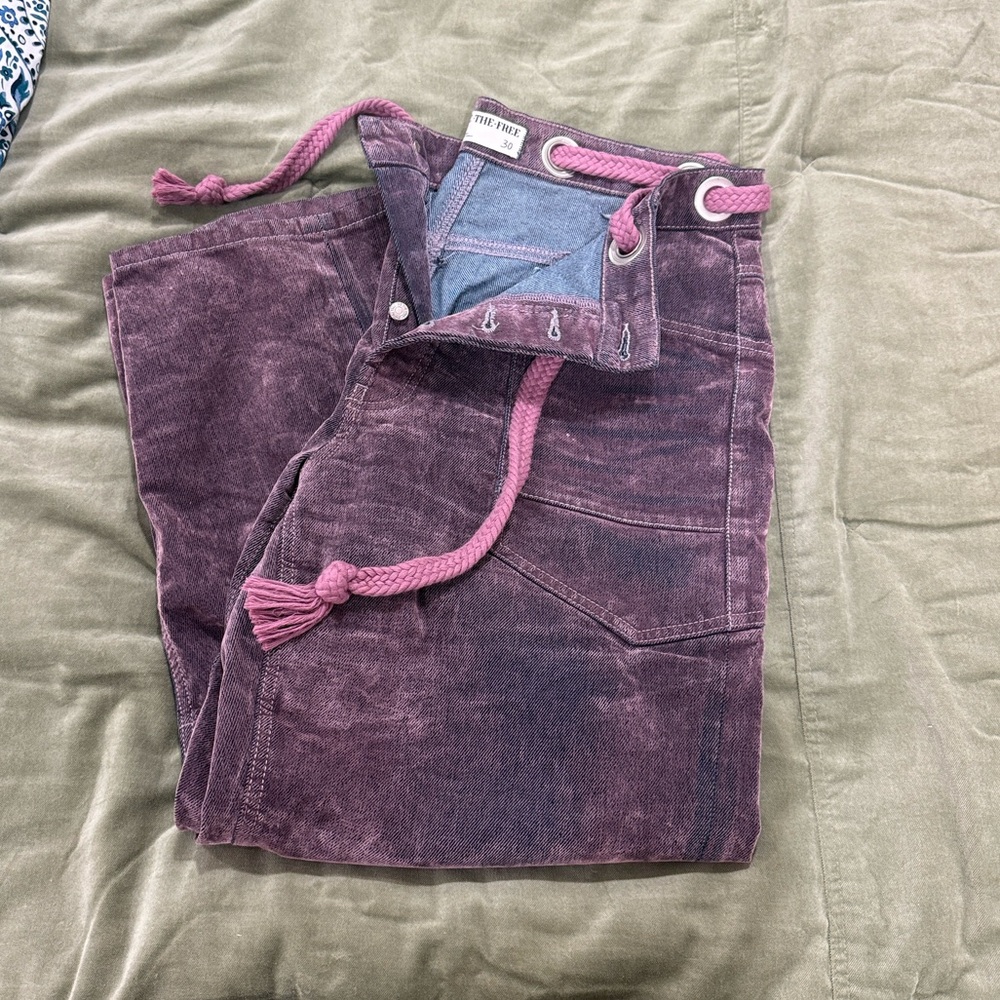 We The Free Purple Flare & Wide Leg Jeans